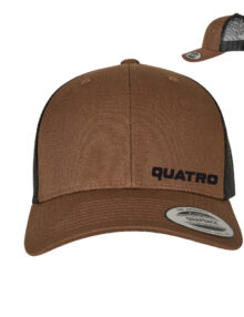 Quatro small logo cap 2 tone brown black